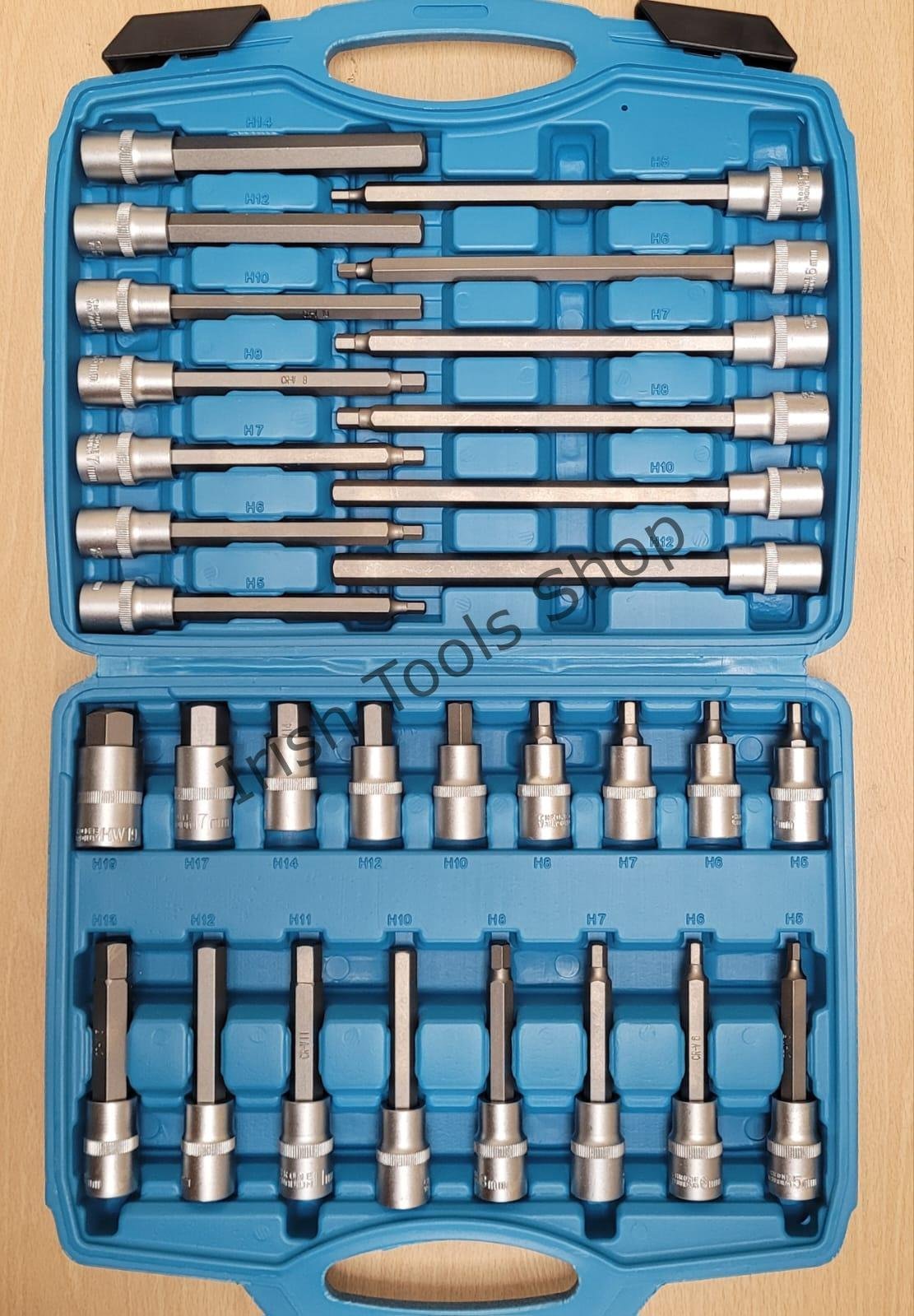 30 Piece 1/2" Drive Hex Bit Socket Set