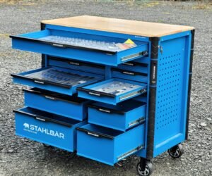 13 Drawer 41" Tool Box / Chest With Tools | Red, Black & Blue