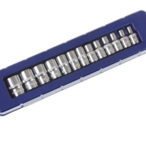 US PRO 13 Piece 1/4" Drive 6 Point Shallow Sockets With Knurling Ring On Bottom | 4-14mm