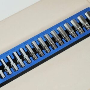 US PRO 15 Piece 1/2" Drive 12 Point Metric Deep Sockets 10-24mm