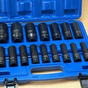 17piece 1/2" Metric Deep Wall Impact Socket Set