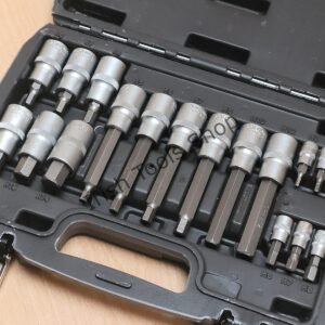 18 Piece 1/2" 1/4" Drive Hexangular Bit Socket Set