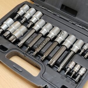 18 Piece 1/2" 1/4" Drive Torx Bit Socket Set