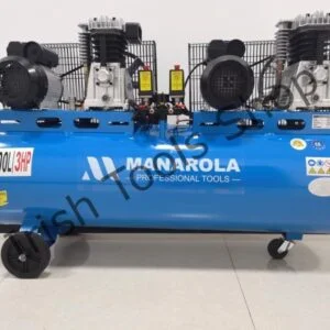 Portable 200 Litre 2 x 3HP 8 CFM Electric Air Compressor Double Pump 8 Bar