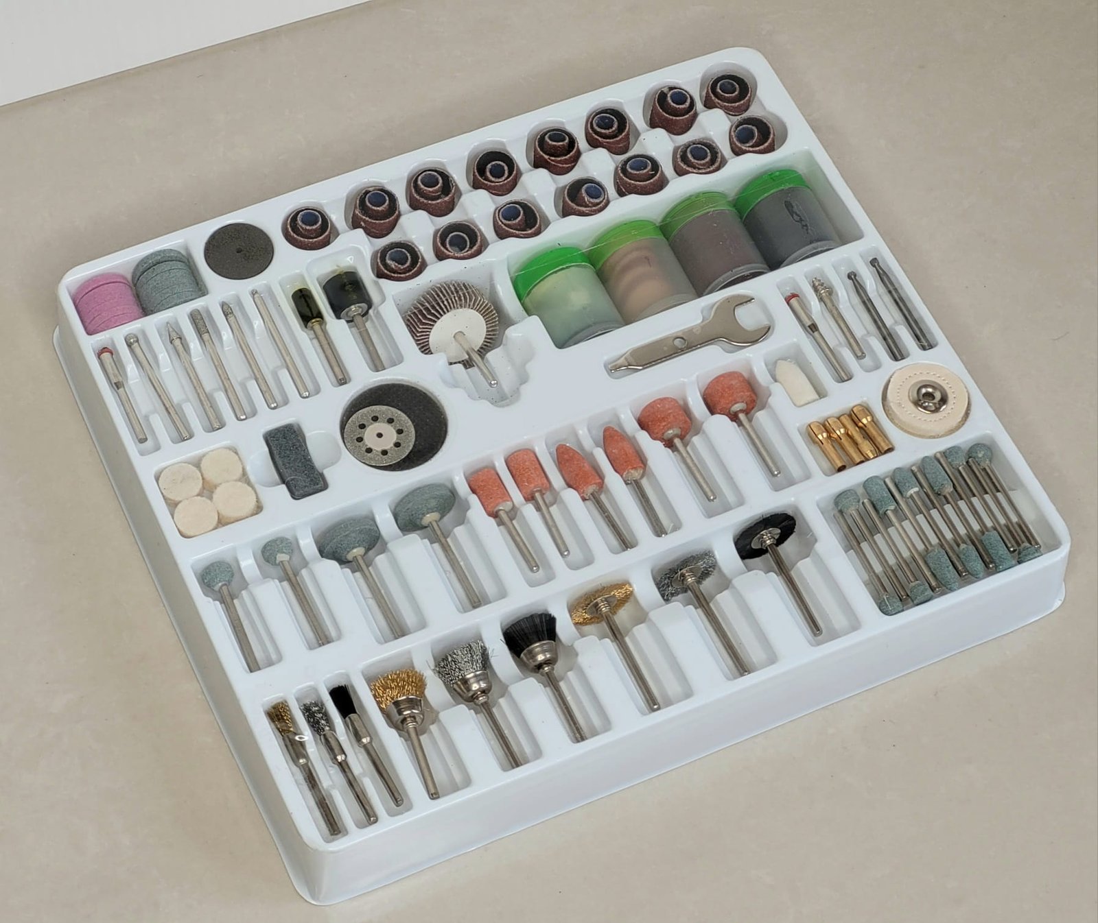 216 Piece Rotary Tool Accessory Kit For Sanding, Grinding, Sharpening & Polishing