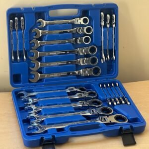 22 Piece 72 Teeth Flexible Ratchet Wrench Spanner Set 6 - 32mm