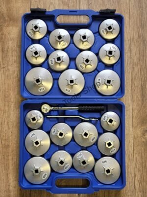 23PC ALUMINUM OIL FILTER CAP WRENCH SOCKET REMOVAL TOOL SET