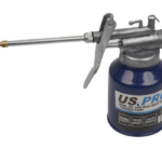 US PRO 250ML Metal Oil Can With Cap & Rigid Spout - Aluminium Trigger Pump