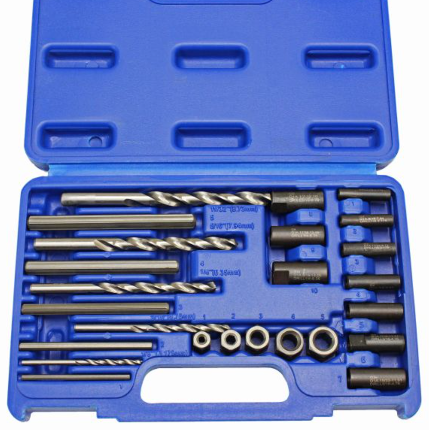 US PRO 25 Piece Screw & Bolt Extractor Drill & Guide Set
