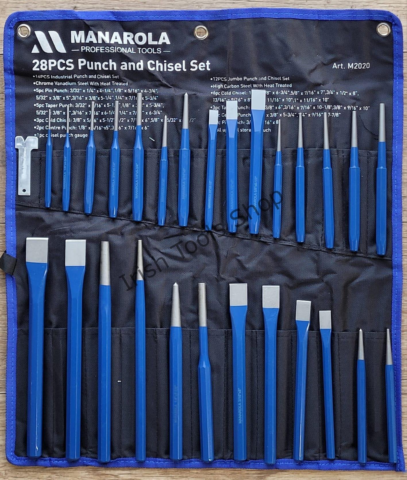 28 Pcs Industrial Punch and Chisel Set