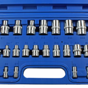 US PRO 28 Piece 1/4" & 3/8" & 1/2" Drive E Star Socket Set
