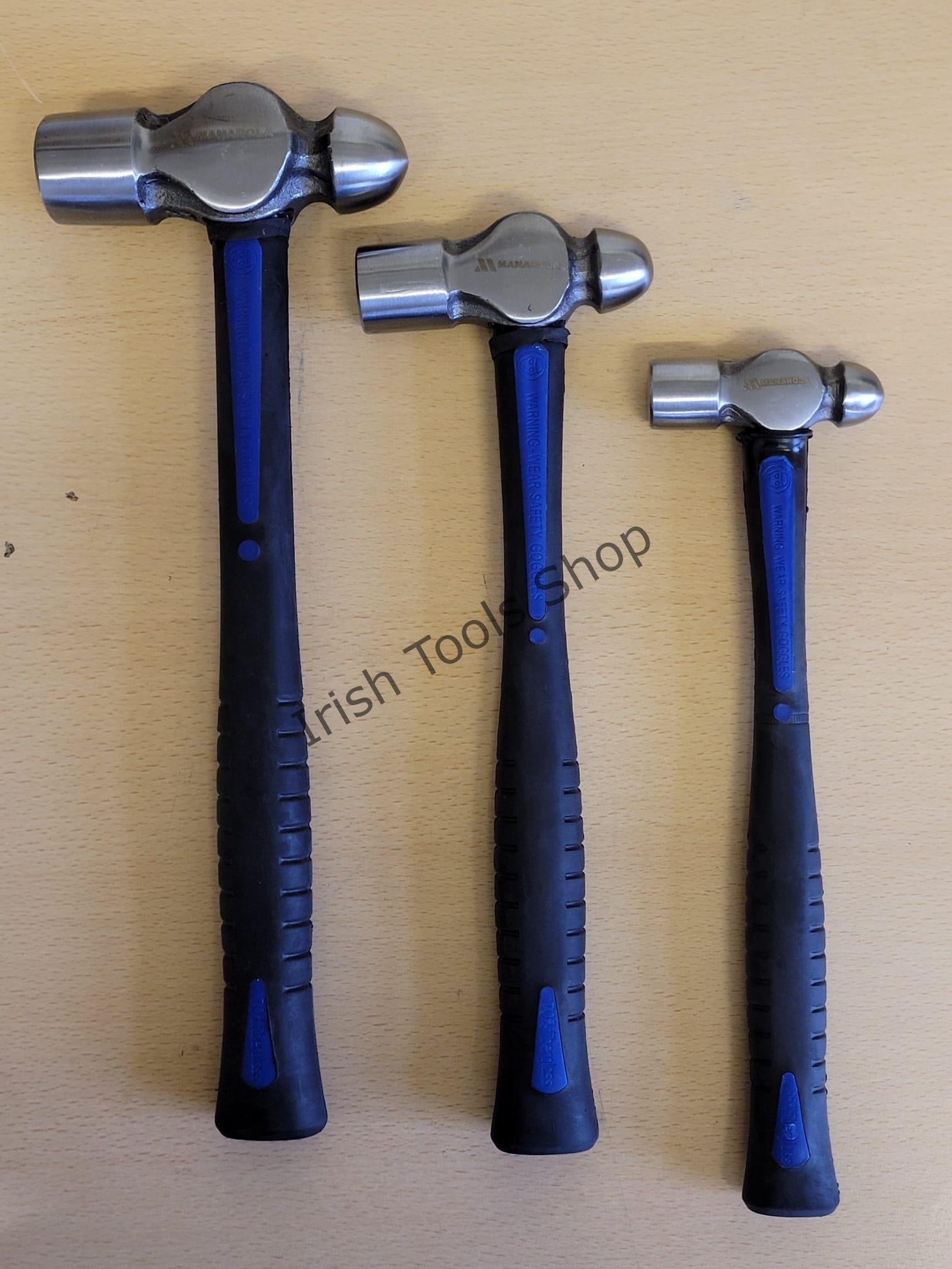 3 Piece Ball Pein Hammer Set 8oz 16oz 32oz