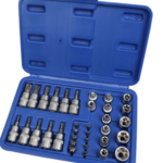 US PRO 34 Piece 3/8" Drive Star Bit Sockets, Star Tamper Bits & E Socket Set