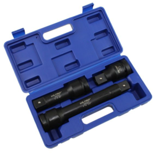 US PRO 3 Piece 1" Drive Impact Extension Bar Set For Impact Wrench | 100mm, 150mm & 250mm