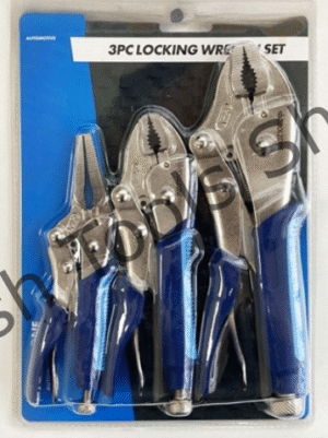 3Pc Curved Locking Plier Set | 6.5", 7", & 10"