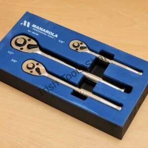 3pc Socket Ratchet Handle Set 1/4", 3/8", & 1/2" Drive