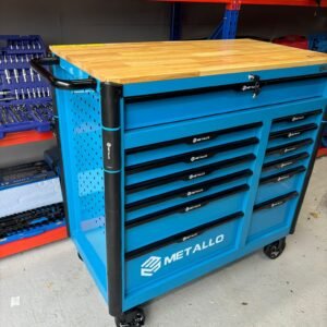 13 Drawer 41" Tool Box / Chest With Tools | Red, Black & Blue - Blue