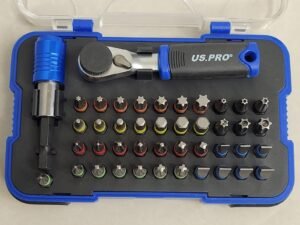 43 PIECE BIT SET WITH HEX BIT RATCHET