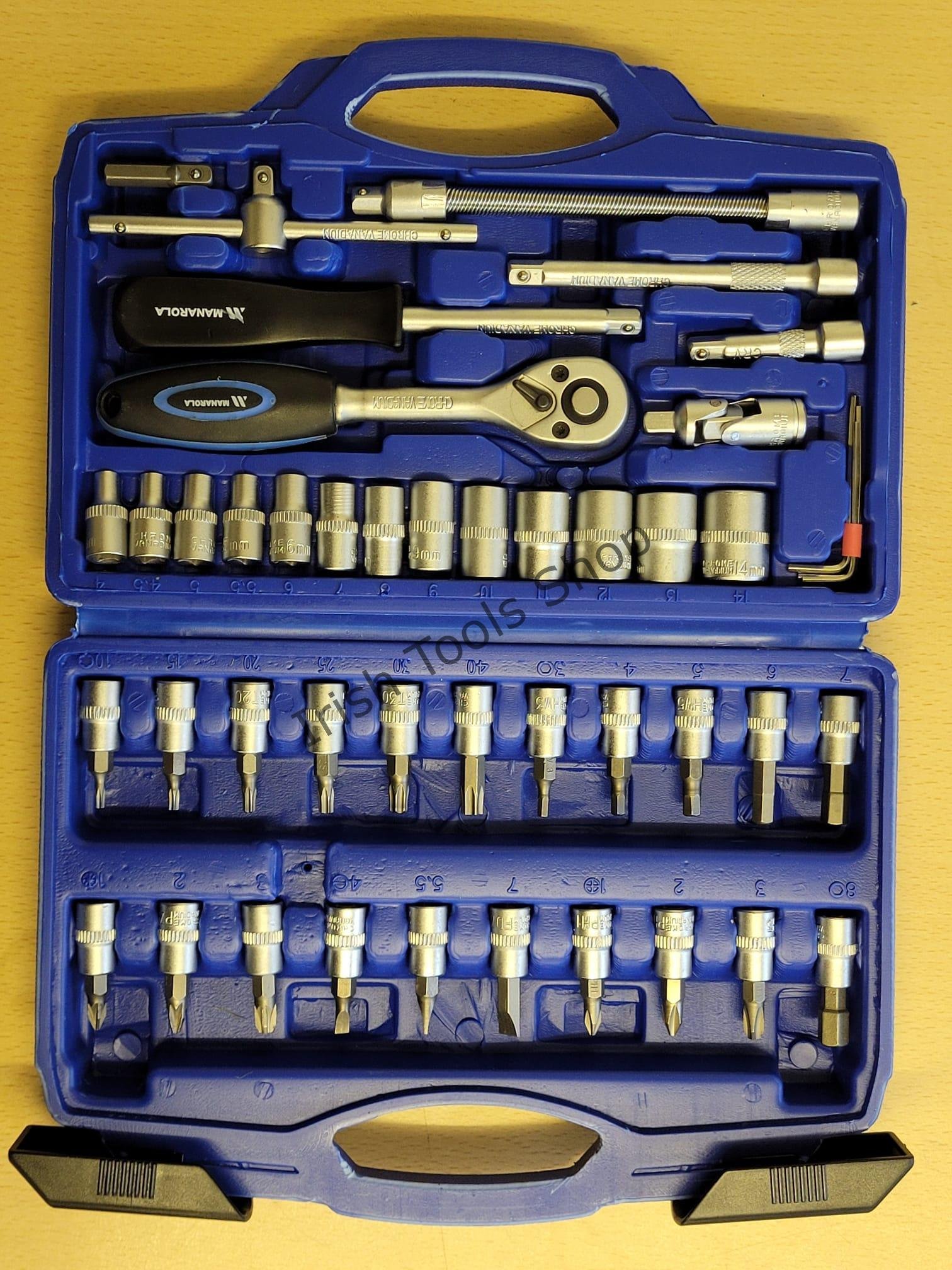46 Piece 1/4" Drive 6 Point Socket Wrench Set