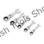 5 PCE FLEXIBLE STUBBY RATCHET SPANNER SET (10-19MM)