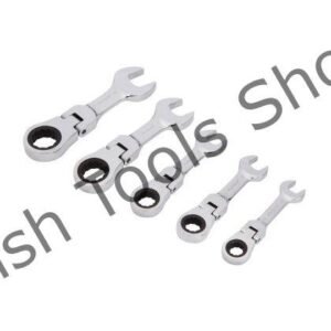 5 PCE FLEXIBLE STUBBY RATCHET SPANNER SET (10-19MM)