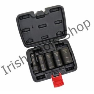 5 Piece 1/2" Drive Thin Wall Wheel Nut Flip Socket Set Suits All Cars