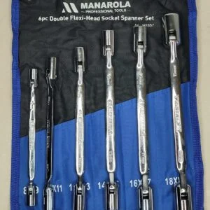 6 Piece Double Flexi-Head Socket Spanner set