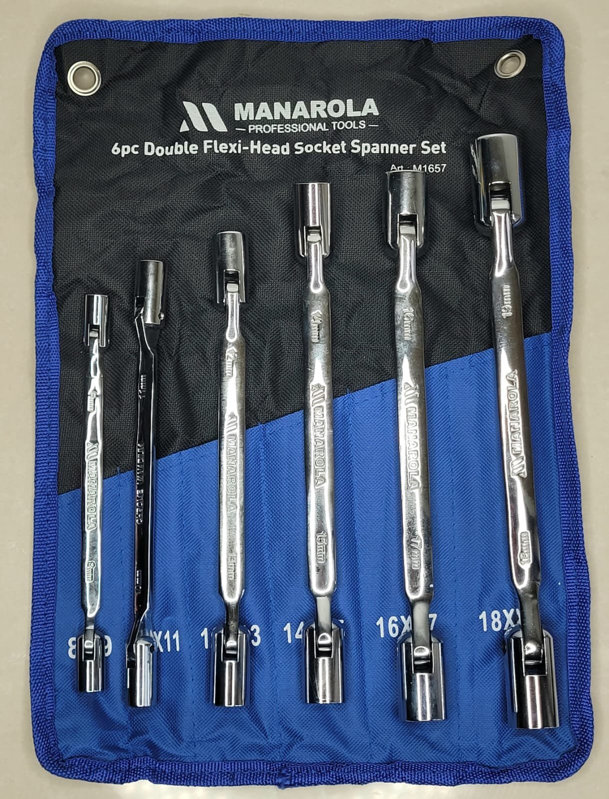 6 Piece Double Flexi-Head Socket Spanner set