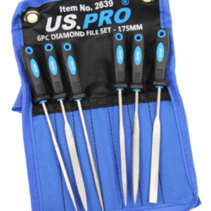 US PRO 6 Piece Diamond File Set 175mm