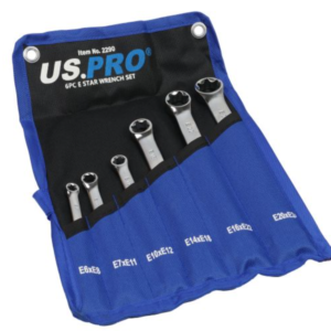 US PRO 6 Piece E Star Wrench / Spanner Set