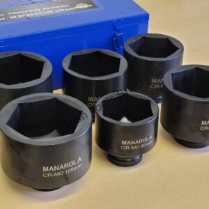 6pcs 1'" Dr. Truck Jumbo Impact Socket Set For Scania & Volvo | 80,85,90,95,100,105mm