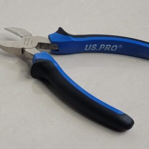 US PRO 7" (175mm) NI-FE Finish Diagonal Pliers | Large Grip Handle