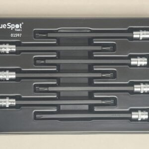 7 Piece 1/4" Drive Extra Long Impact Torx Bit Sockets | T10, T15, T20, T25, T30, T40