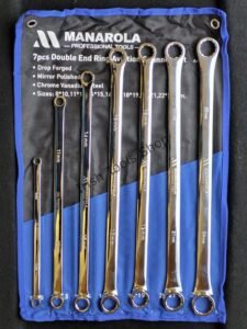 7 Piece Double End Ring Aviation Extra Long Spanner Set