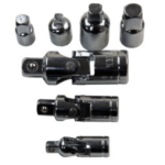 US PRO 7 Piece 1/4", 3/8" and 1/2" Drive Universal Joint, Sockets & Adapter Set
