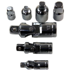 US PRO 7 Piece 1/4", 3/8" and 1/2" Drive Universal Joint, Sockets & Adapter Set