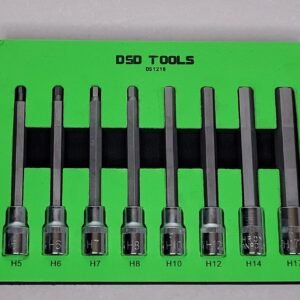 8PCS 1/2" DR. Long Hex Bit Socket Set