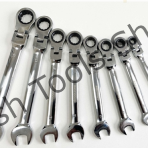 8 Piece Metric Flexible Ratchet Combination Wrench / Spanner Set | 8mm - 19mm