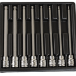 US PRO 8 Piece 3/8” Drive Hex Ball End Bit Socket Set - Extra Long | 3mm - 10mm