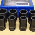 Industrial Grade 8pc 1" Drive 6 Point Metric Deep Impact Socket Set 26 - 46mm