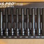 9 Piece 3/8" Drive 110mm Extra Long Impact Hex Bit Socket Set H3 - H11