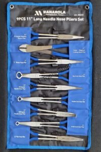 9PCS 11" Long Needle Nose Plier Set