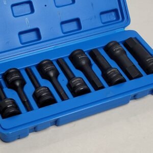 9 Piece 1/2" Drive 75mm Long Impact Hex Socket Bit Set H4 - H19