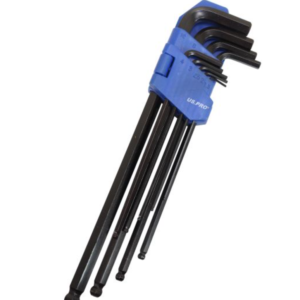 US PRO 9 Piece Extra Long Metric Ball End Hex Key Set | 1.5mm - 10mm