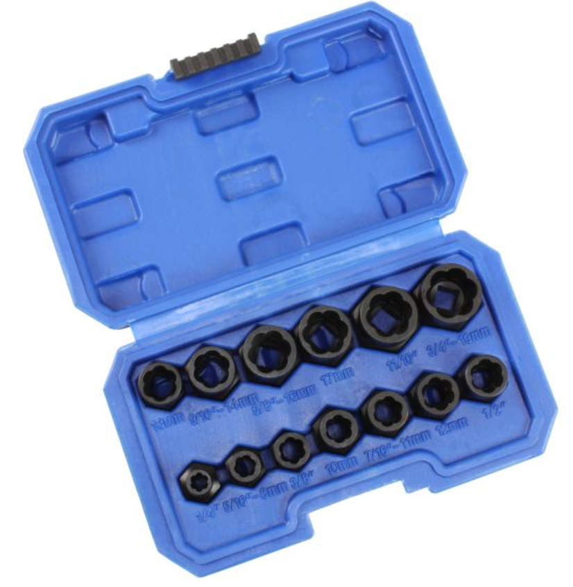 US PRO 13 Piece 3/8" Drive Impact Bolt Extractor Socket Set For Extracting Damaged Bolts