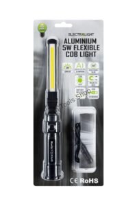 Electralight Aluminium 5W Flexible 360° Adjustable Head COB Light (280 Lumens) - Battery Included