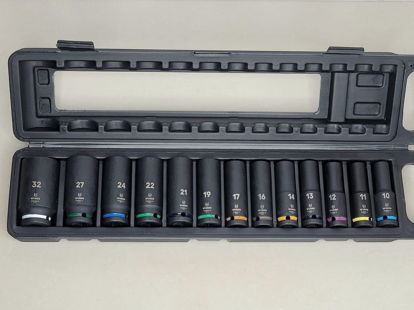 13 Piece 1/2" Square Drive 78mm Long 6 Point Deep Impact Socket Set 10mm ~ 32mm