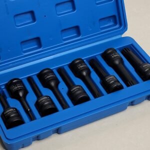9 Piece 1/2" Drive Impact Spline Socket Bit Set M5 - M16