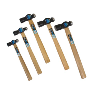 Set Of 5 Ball Pein Hammers - Beech Wood Handle | 8oz, 16oz, 24oz, 32oz & 40oz