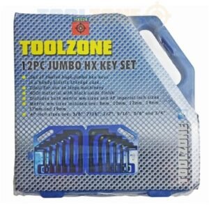 Toolzone 12 Piece Jumbo Metric & Imperial Hex Key Set